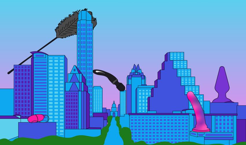 austin skyline illustration